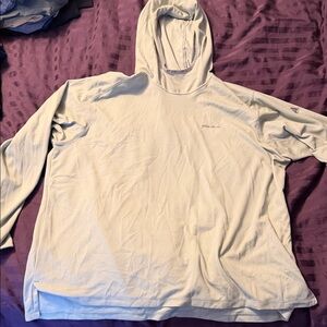 2XL Eddie Bauer Long Sleeve Hoodie - Cream/light green